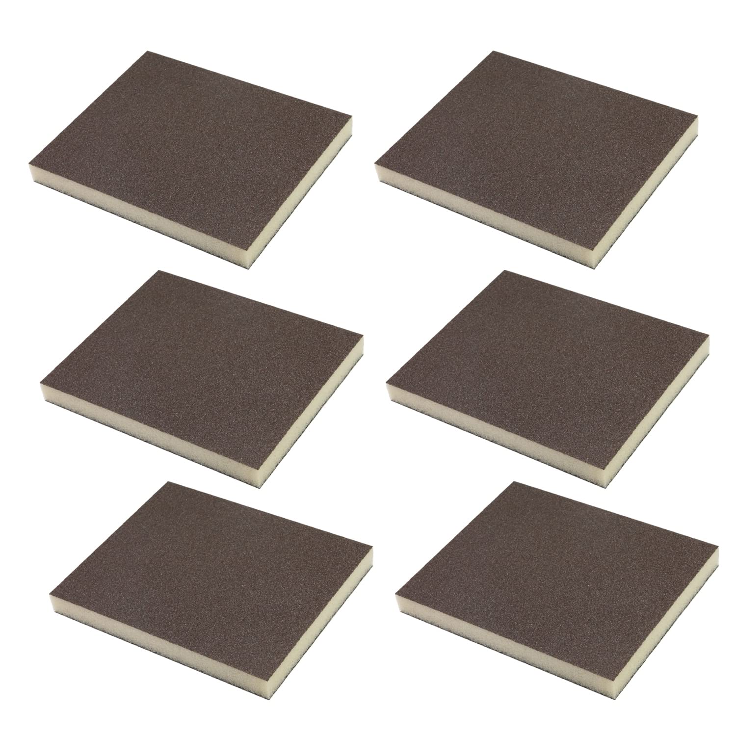 Hegebeck Sanding Sponge Grit Sanding Blocks Washable and Reusable Sand Sponge Kit Grey for Kitchen Cleaning 120 Grit 12PCS