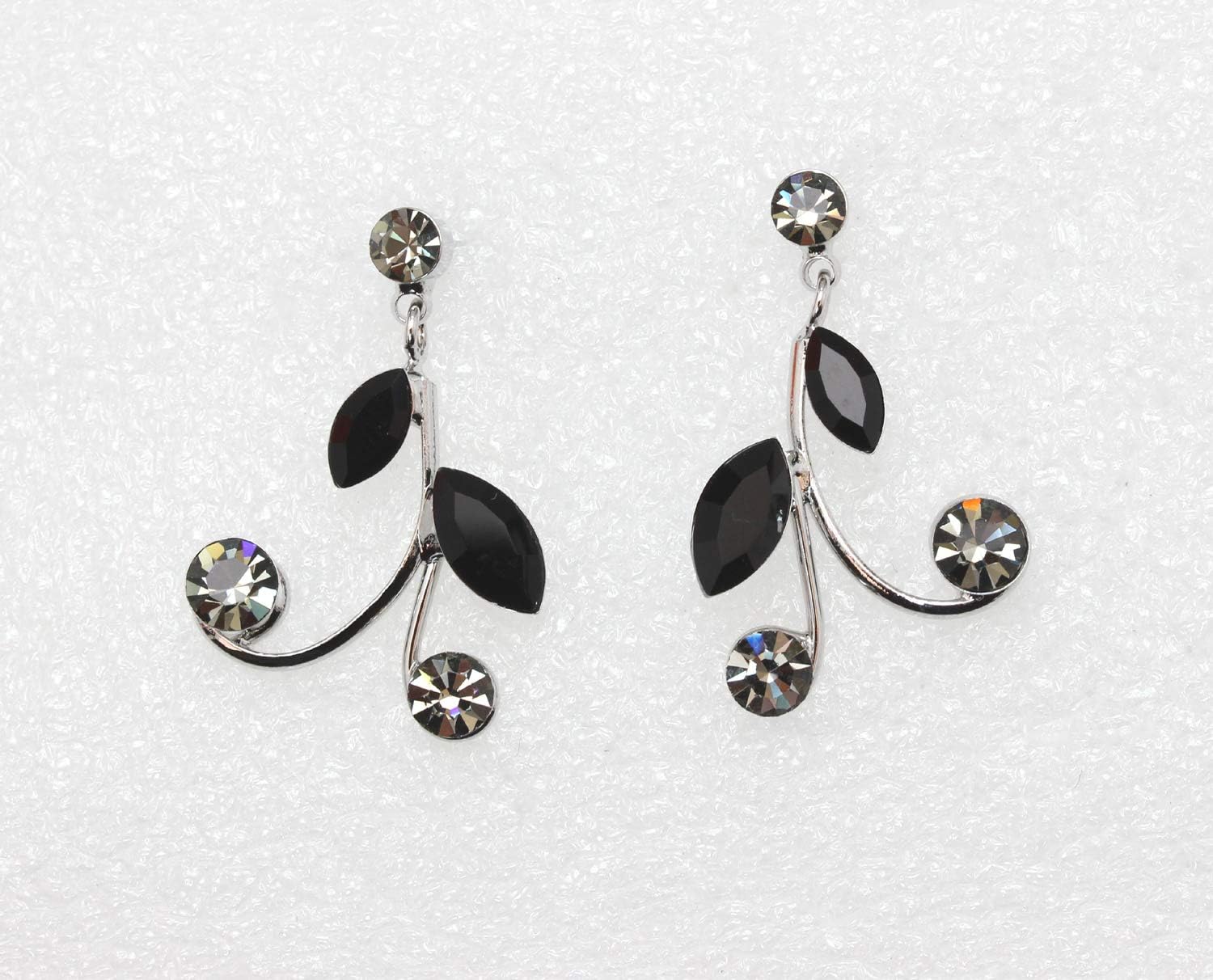 Faship Gorgeous Rhinestone Crystal Floral Necklace Earrings Set - Image 4