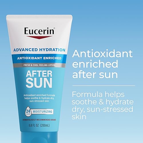 Miniatura 2 de Eucerin Advanced Hydration After Sun Loción para rostro y cuerpo, enriquecida con antioxidantes, hidratación 24 horas para piel seca, estresada por