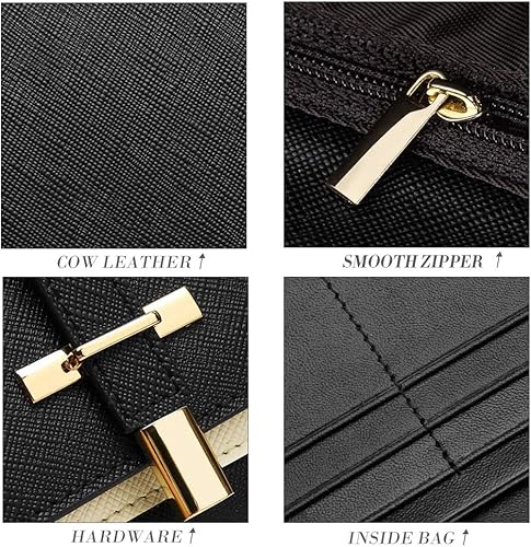 Miniatura 5 de CLUCI Cartera de cuero para mujer diseño delgado triple tarjetero de crédito para mujer Clásico