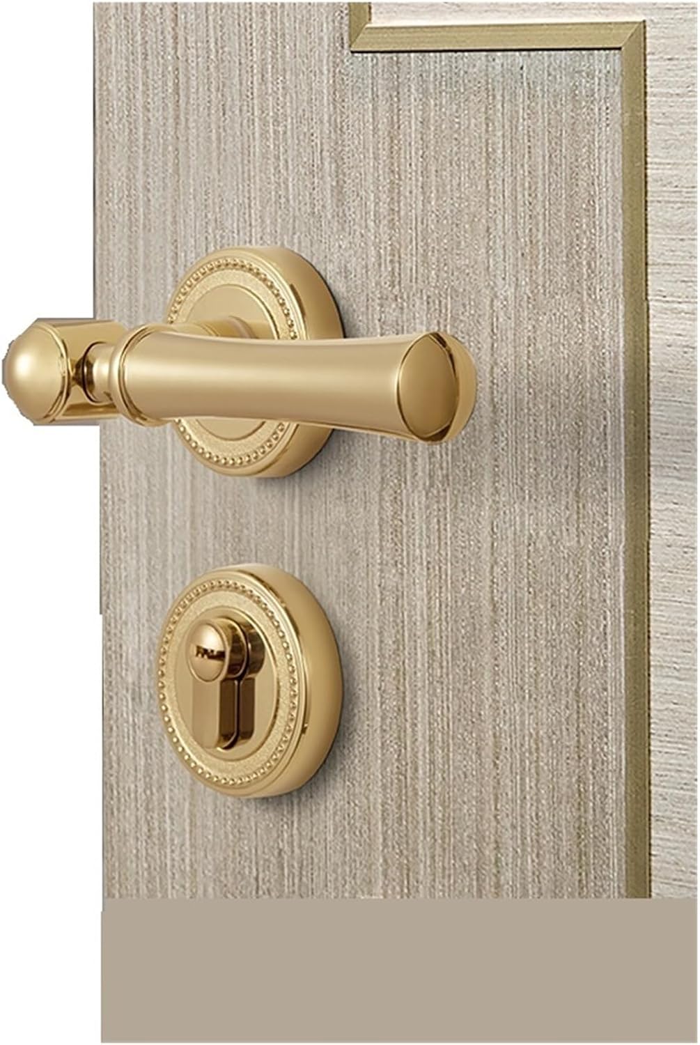 American Golden Door Lock Indoor Bedroom Split Room Door Lock Wooden Door Handle Light Luxury Magnetic Silent Lock(Type B-Magnetic Door Lock)