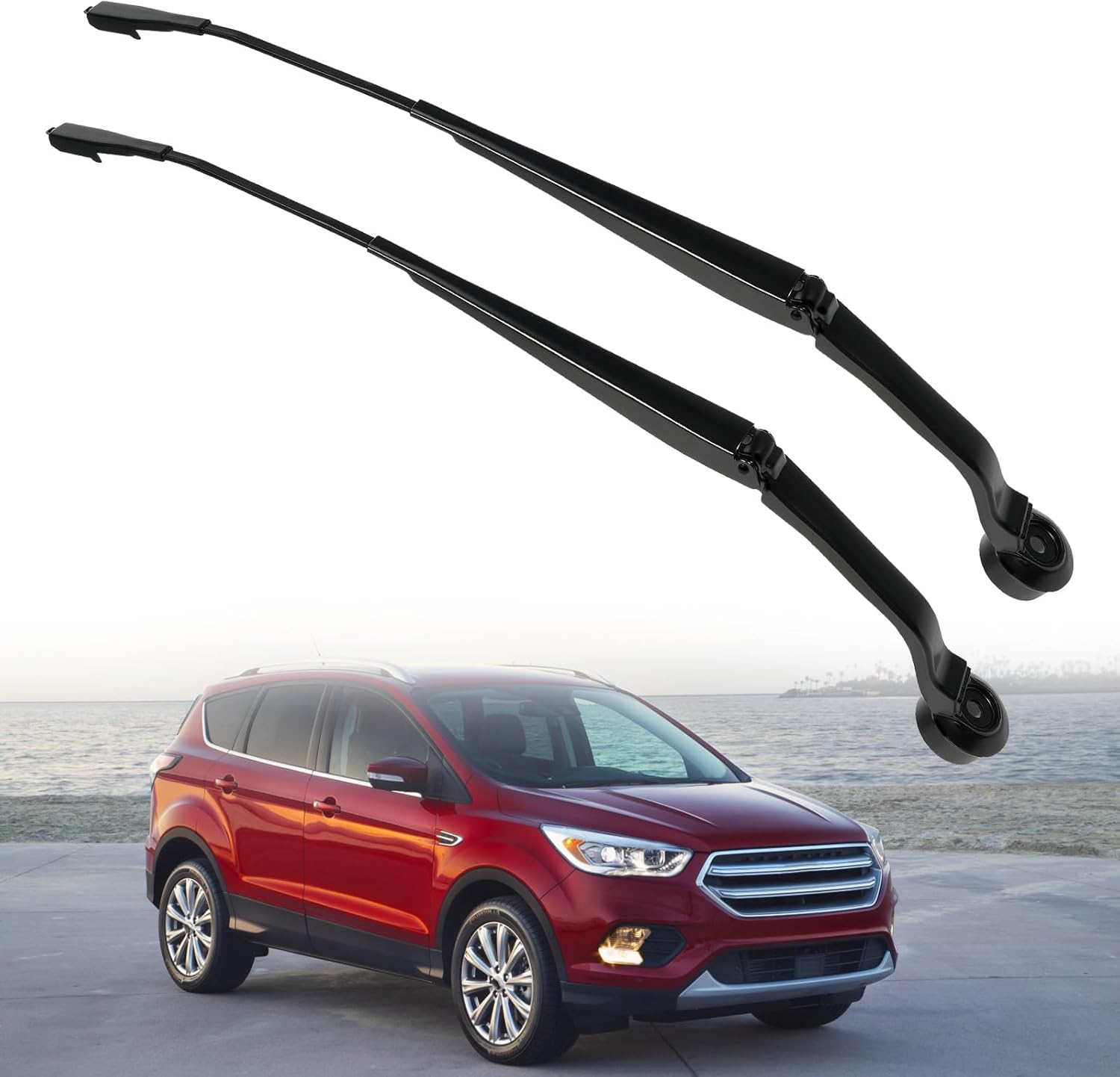 1 Pair Windshield Wiper Arm Compatible with Ford Escape 2013-2019#Replace 43513 CJ5Z17527A 43514 CJ5Z17526B (Front Left+ Front Right)