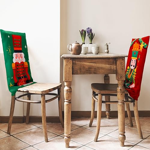 Miniatura 6 de Haull 6 fundas navideñas para sillas de cascanueces, fundas para sillas de comedor, fundas para sillas de Navidad, hogar, cocina, vacaciones,