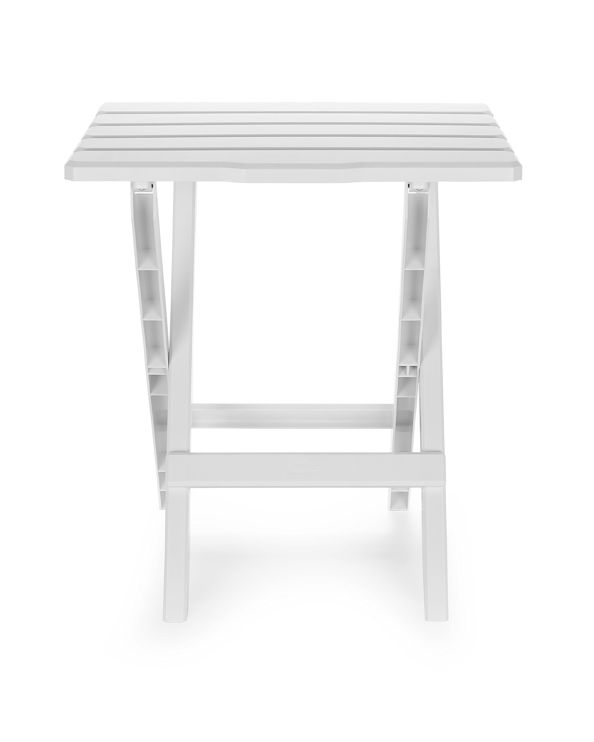 Camco 51685 White Regular Adirondack Portable Outdoor Folding Side Table, Perfect for The Beach, Camping, Picnics, Cookouts and More, Weatherproof and Rust Resistant