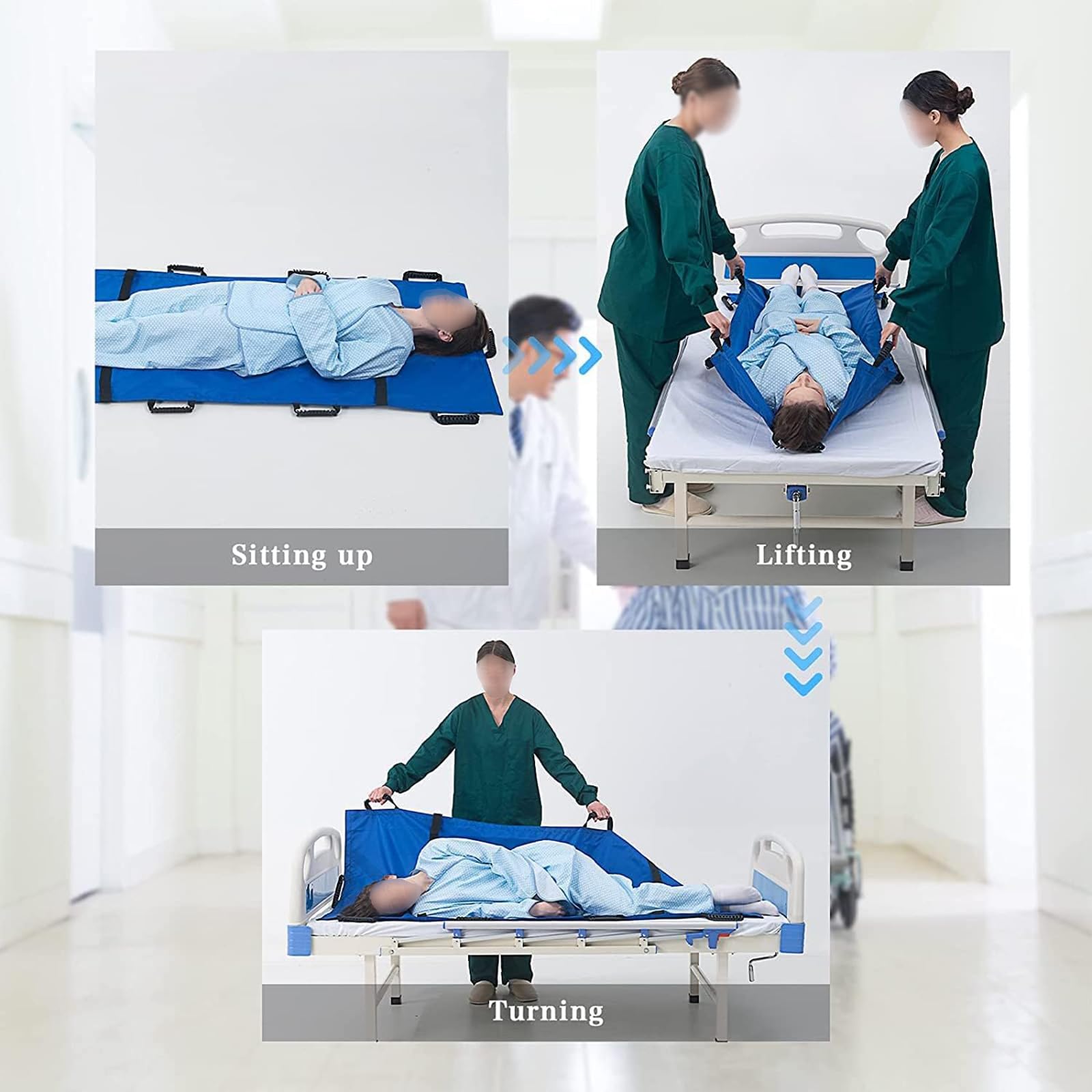 Generico Barella Pieghevole Portatile unità di Trasporto con 12 Maniglie Resistenti Barella Pieghevole Barella di Emergenza Posizionamento del Letto Barella di Pronto Soccorso