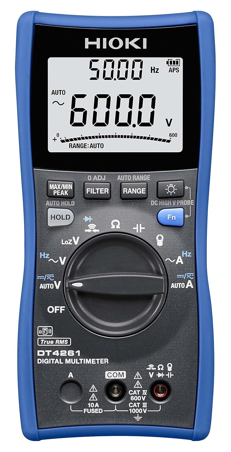 *Envío el mismo día* Multímetro digital – Multímetro portátil True RMS para mediciones eléctricas precisas en entornos industriales y de campo | Modelo: DT4261