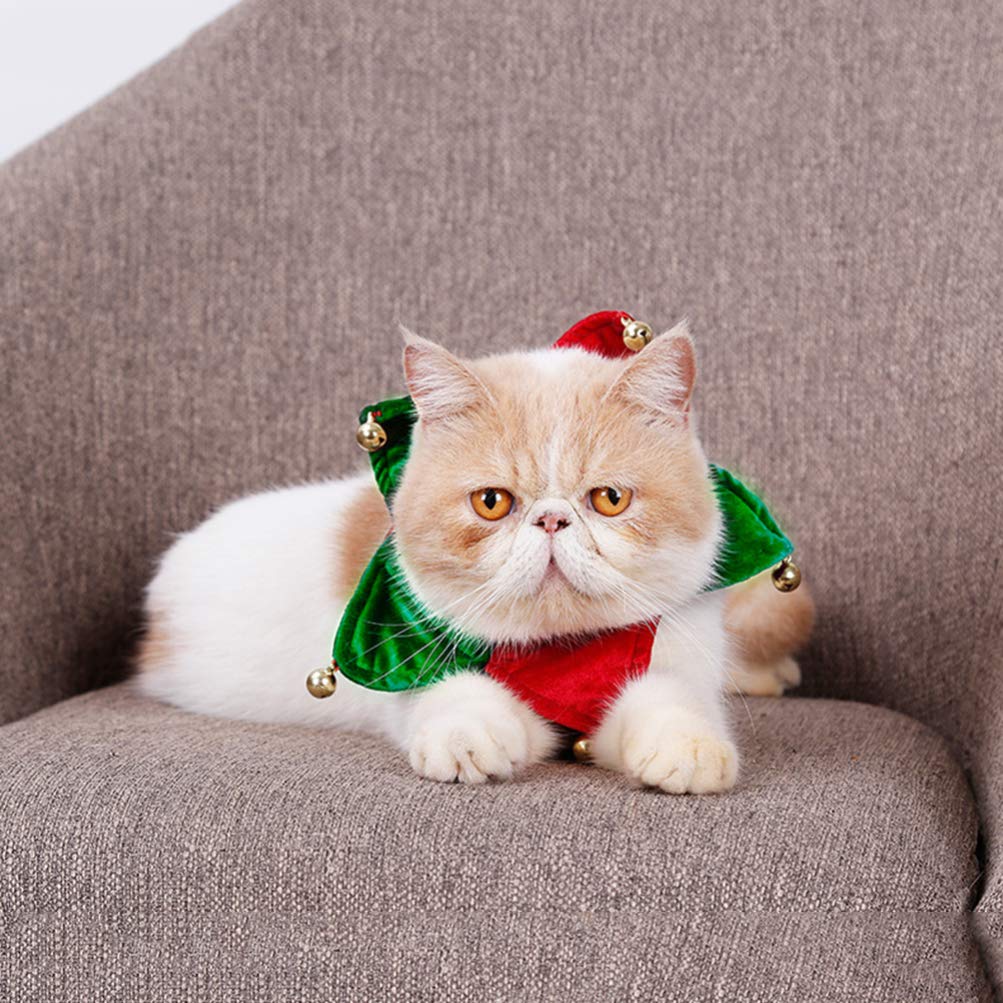 Weihnachts-Haustier-Halstuch, Hundehalstuch mit klingelnder Glocke, Kostümkragen, Warmer Halstuch, Weihnachtshalstuch for Haustier, Katze, Welpe, kleine Hunde / 891 (Size : L)