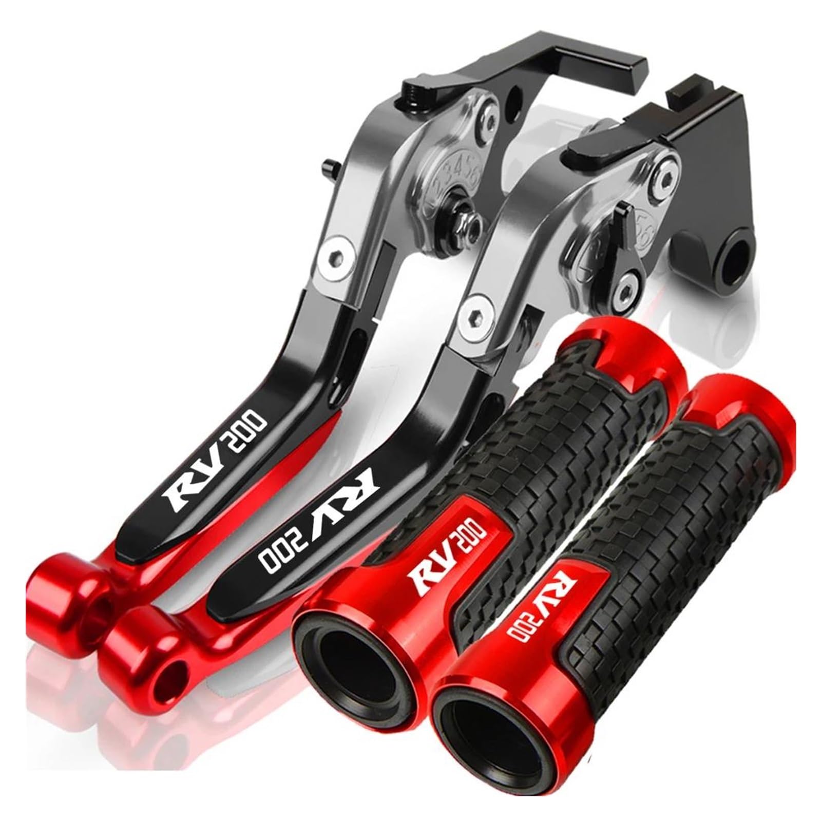 Aobeyo 15 Motorcycle Control Levers Adjustable Brake Clutch Levers Throttle Hand Bar For Suzuki Rv200 2016-2017(15)
