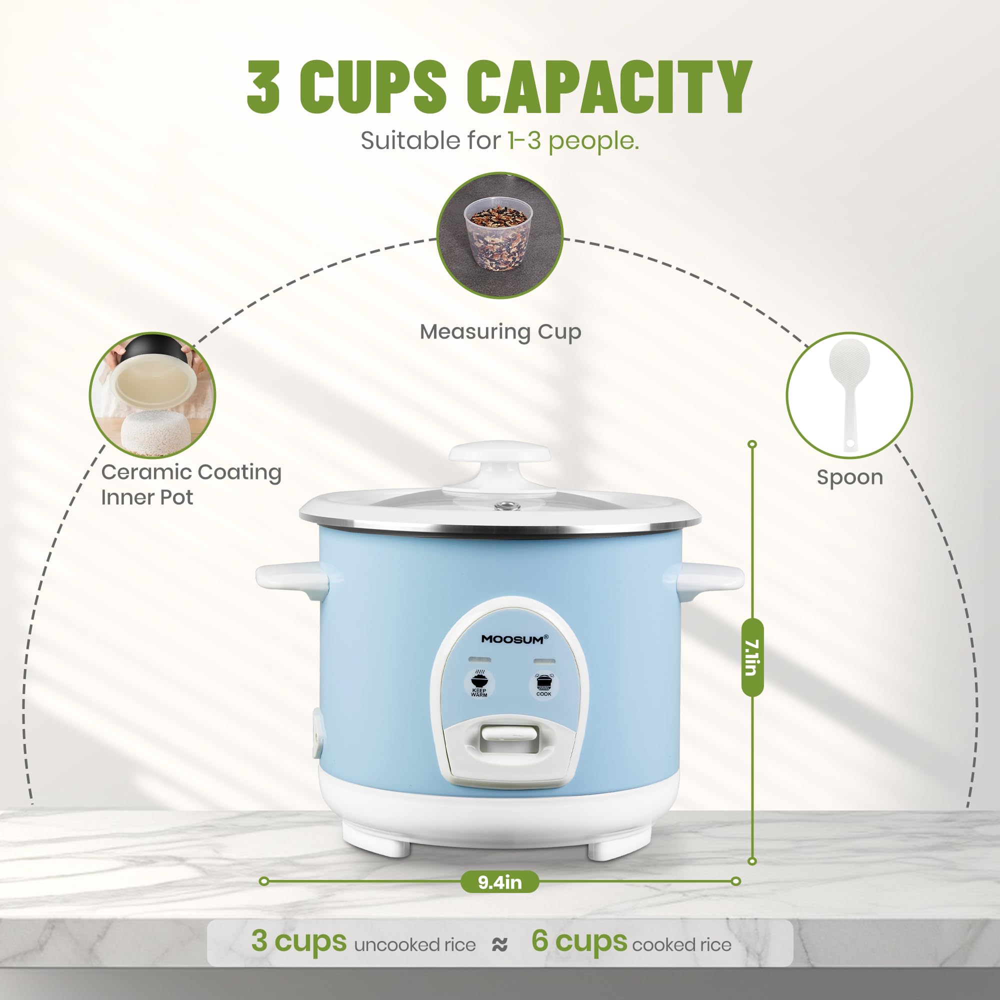 Snapklik.com : MOOSUM Electric Rice Cooker