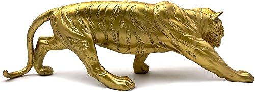 Miniatura 7 de Estatua de tigre grande de 15.5 pulgadas, escultura, regalos coleccionables para amantes del tigre, oficina, decoración del hogar, accesorios de