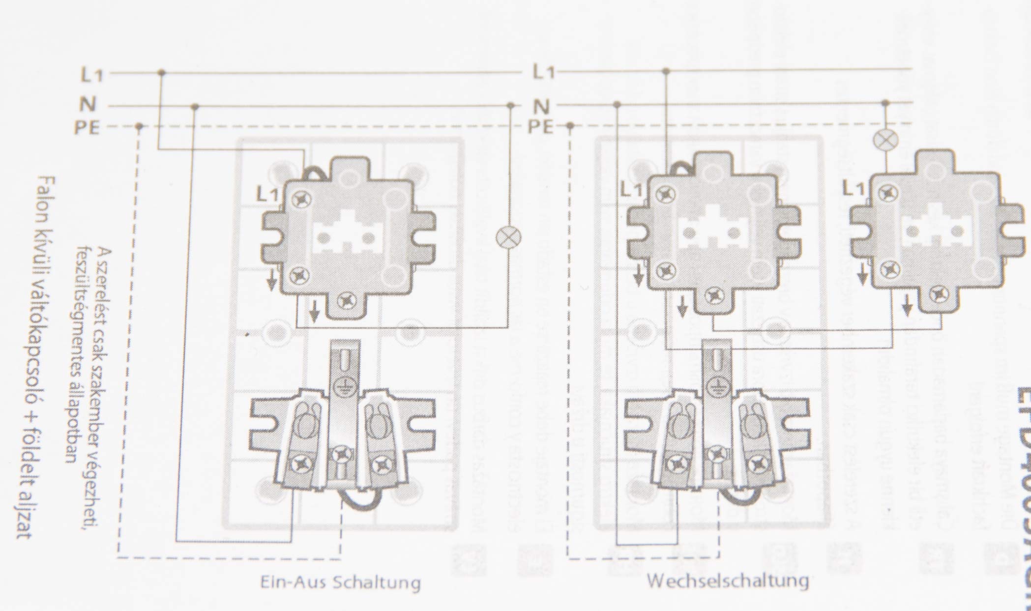 PEHA Standard Combinatie stopcontact 1-voudig serieschakelaar