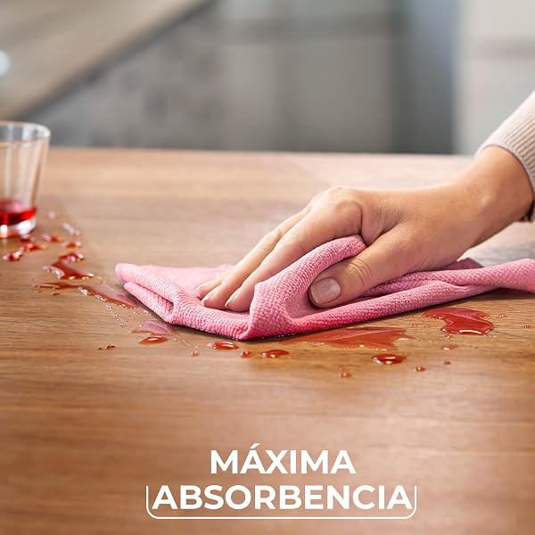Vileda Actifibre Soft I Pack de 10 Bayetas 100% Microfibra | Limpieza Profunda | Alta Absorción y Sin Rayas | para Superficies Lisas - 3