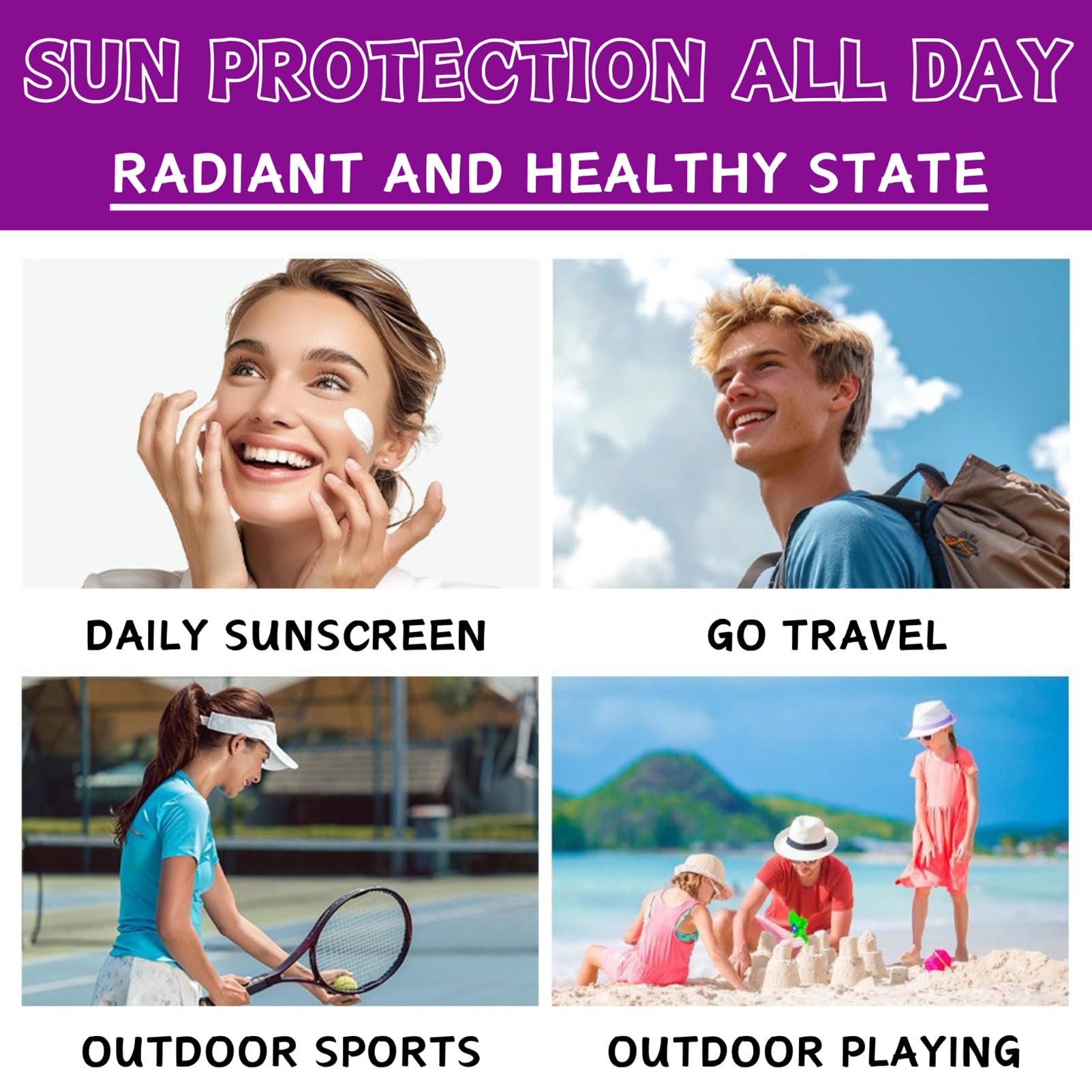 100 SPF Sunscreen for Face & Body - 1Pc Outdoor Sun Screen 100 SPF - Sport Sun Screen Protector for Women & Men, 80G