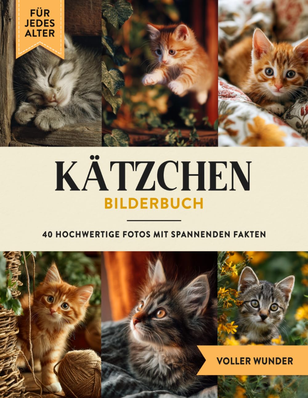 Kätzchen Bilderbuch: 40 Bilder & Fakten | Kätzchenbuch als Geschenk für Kinder & Erwachsene