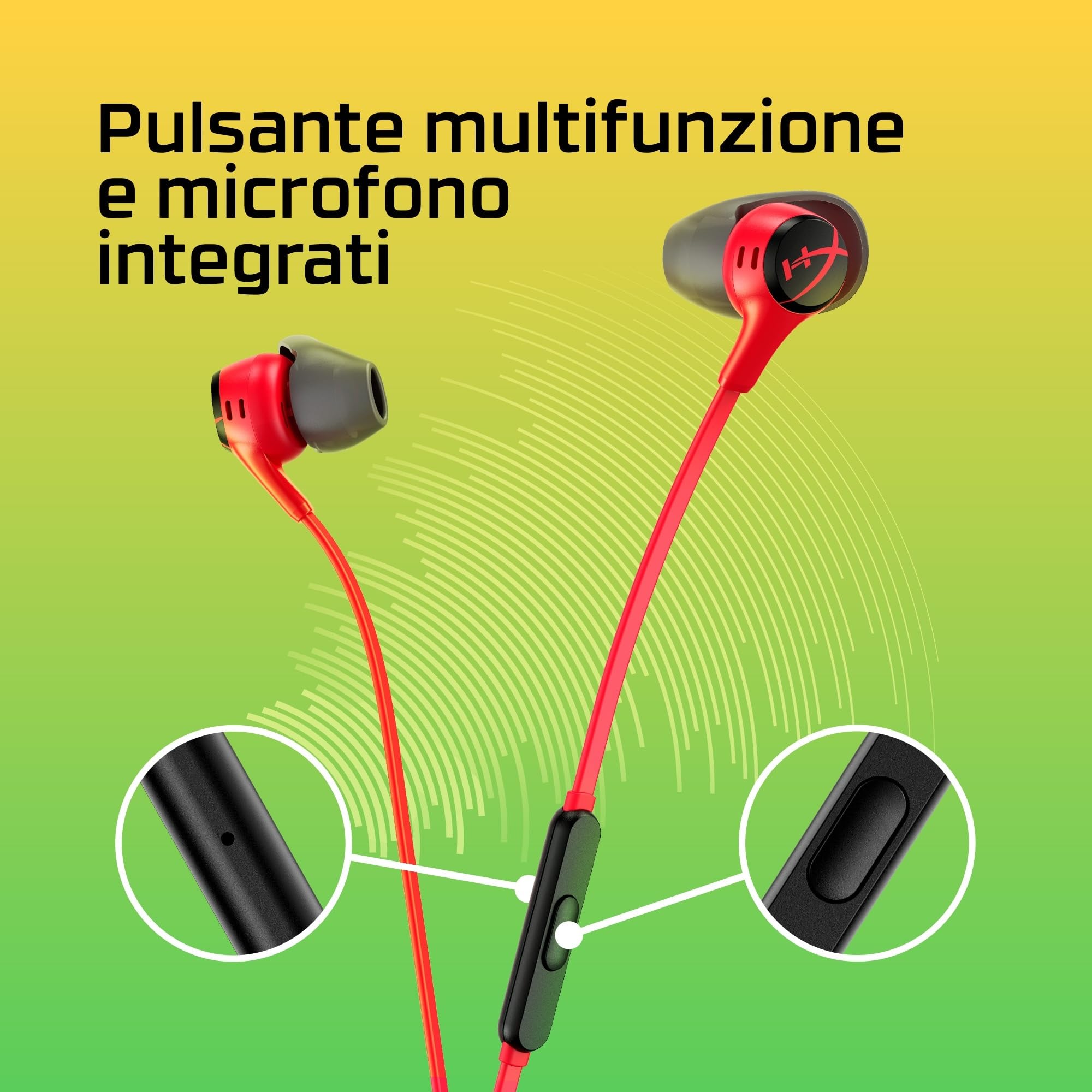 HyperX Cloud II Auricolari, Connettore a 90 Gradi, Cavo Antigroviglio, 4 Misure di Copriauricolari in Silicone, Microfono Integrato e Pulsante Multifunzione, Adatto per Nintendo Switch e PC, Nero