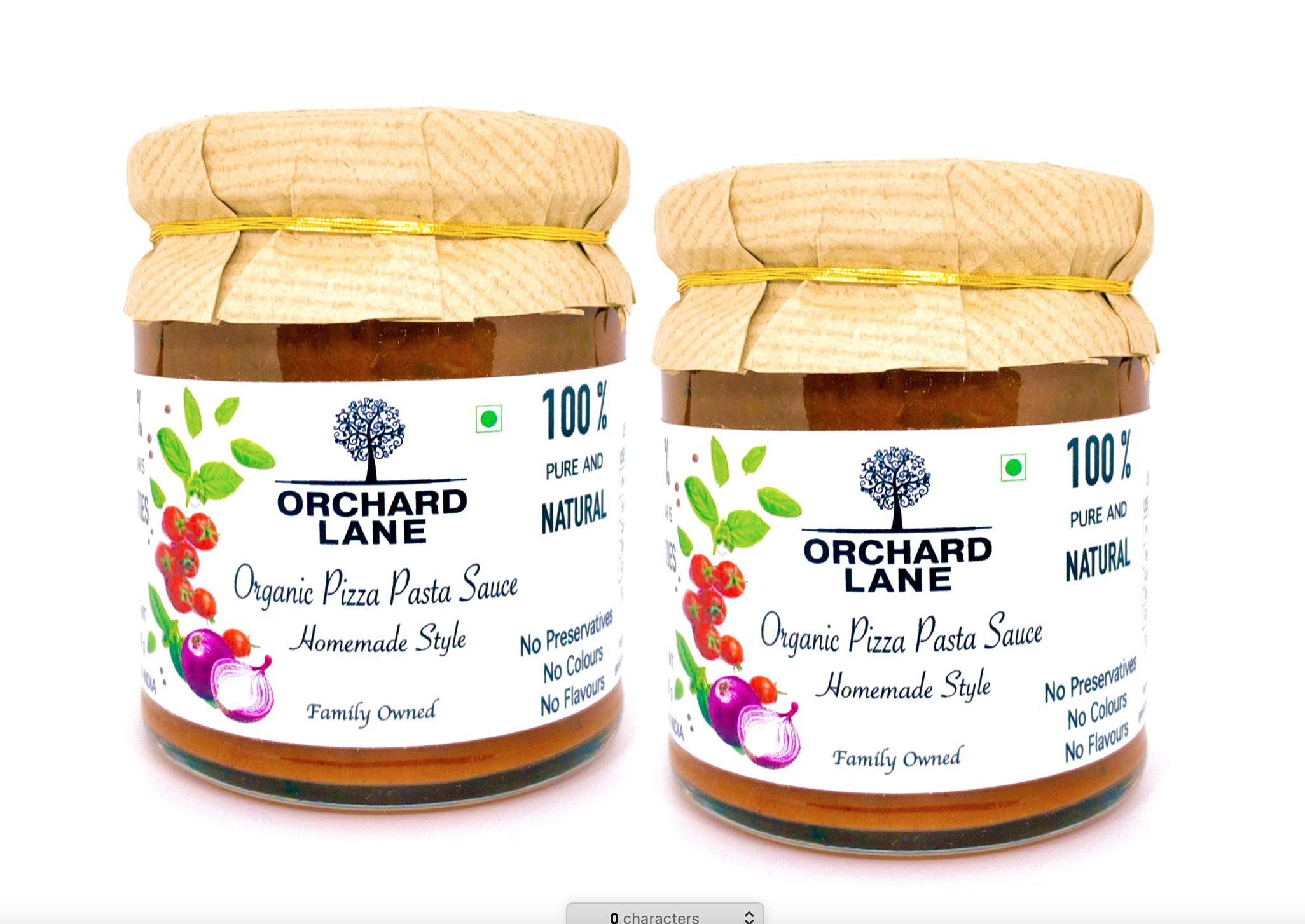 Orchard Lane Organic Pizza Pasta Sauce- Set of 2- No Preservatives, NO added sugar- Made with fresh basil and parsley- 200 grams each (B09C2NYDP4) Amazon Price History, Amazon Price Tracker
