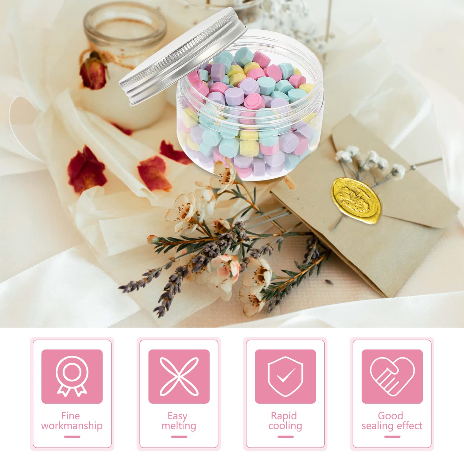 NUOBESTY 5 Sätze Weihnachtssiegelstempel Wachserhitzer Wachssiegel handgemachte handmade weihnachtsdeko weihnachten deko Stempel im schönen Stil Siegelstempel-Set Kupfer