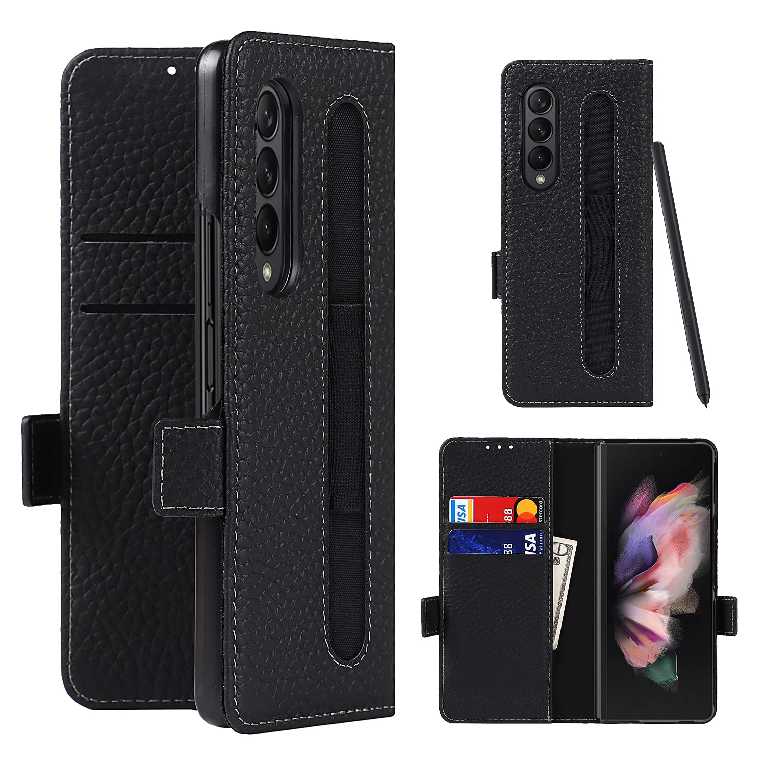 Amazon.co.jp: Galaxy Z Fold3 5G ケース 手帳型 Sペン Spen