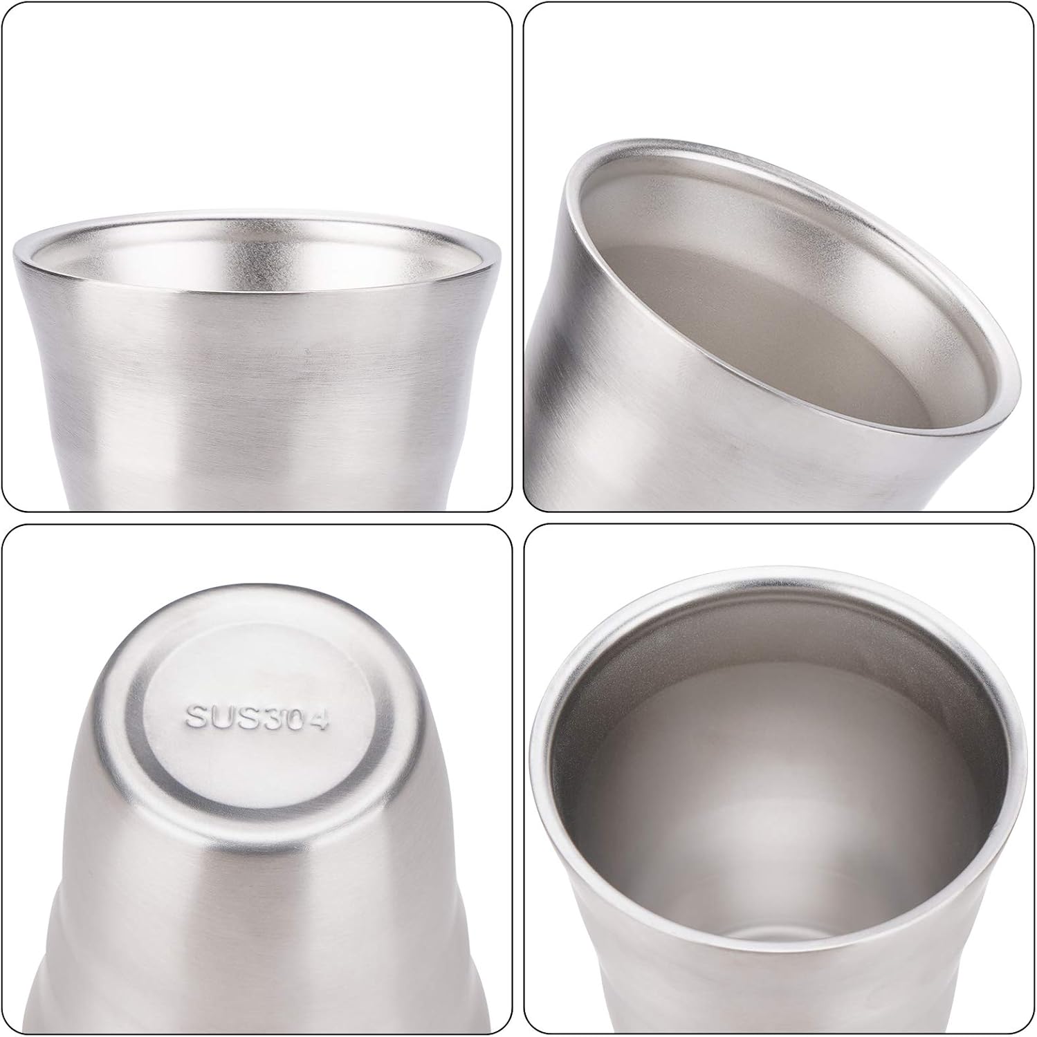Bеѕt Dеаl Prоduсt Metal Cups 8 oz Set of 4, Beasea Stainless Steel Cup 8 oz, Double Wall Stackable Small Metal Glasses for Drinking Stainless Cups Insulated Metal Drinking Cups Tumbler for Kids and Adults Uр Tо 60% оƒƒ Metal Cups 8 oz Set of 4, Beasea Stainless Steel Cup 8 oz, Double Wall Stackable Small Metal Glasses for Drinking Stainless Cups Insulated Metal Drinking Cups Tumbler for Kids and Adults