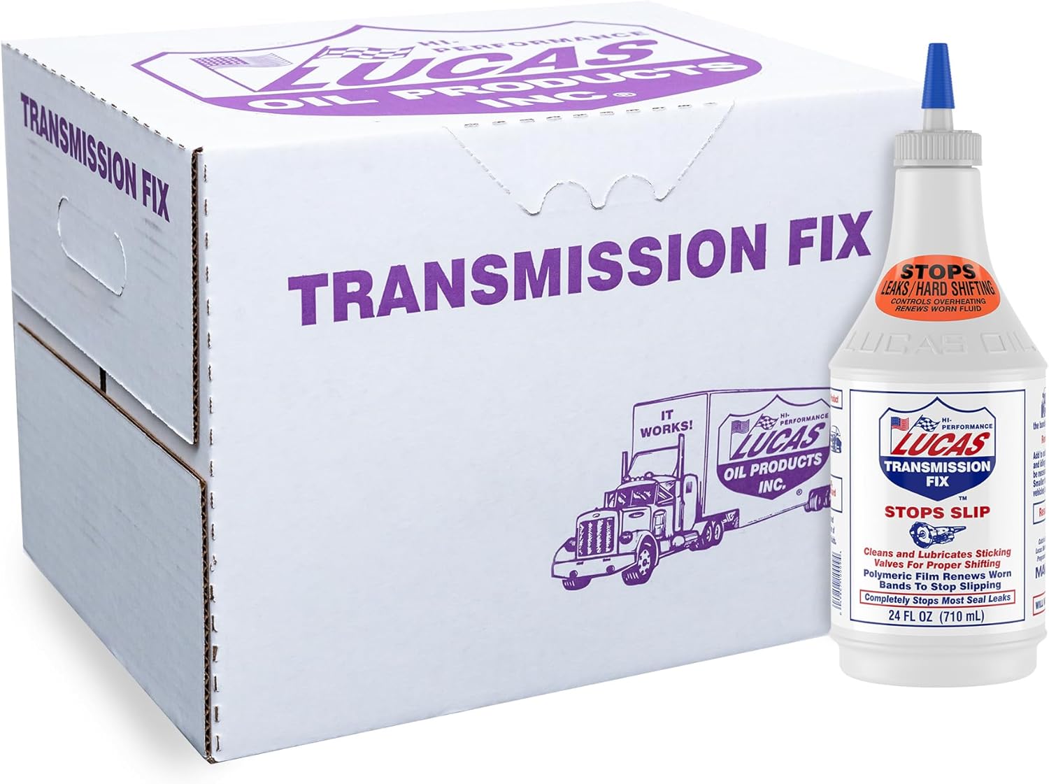 Lucas Oil 10009 Transmission Fix - Stops Slips, Hesitation, Rough Shifting & Seal Leaks - 24 oz Additive