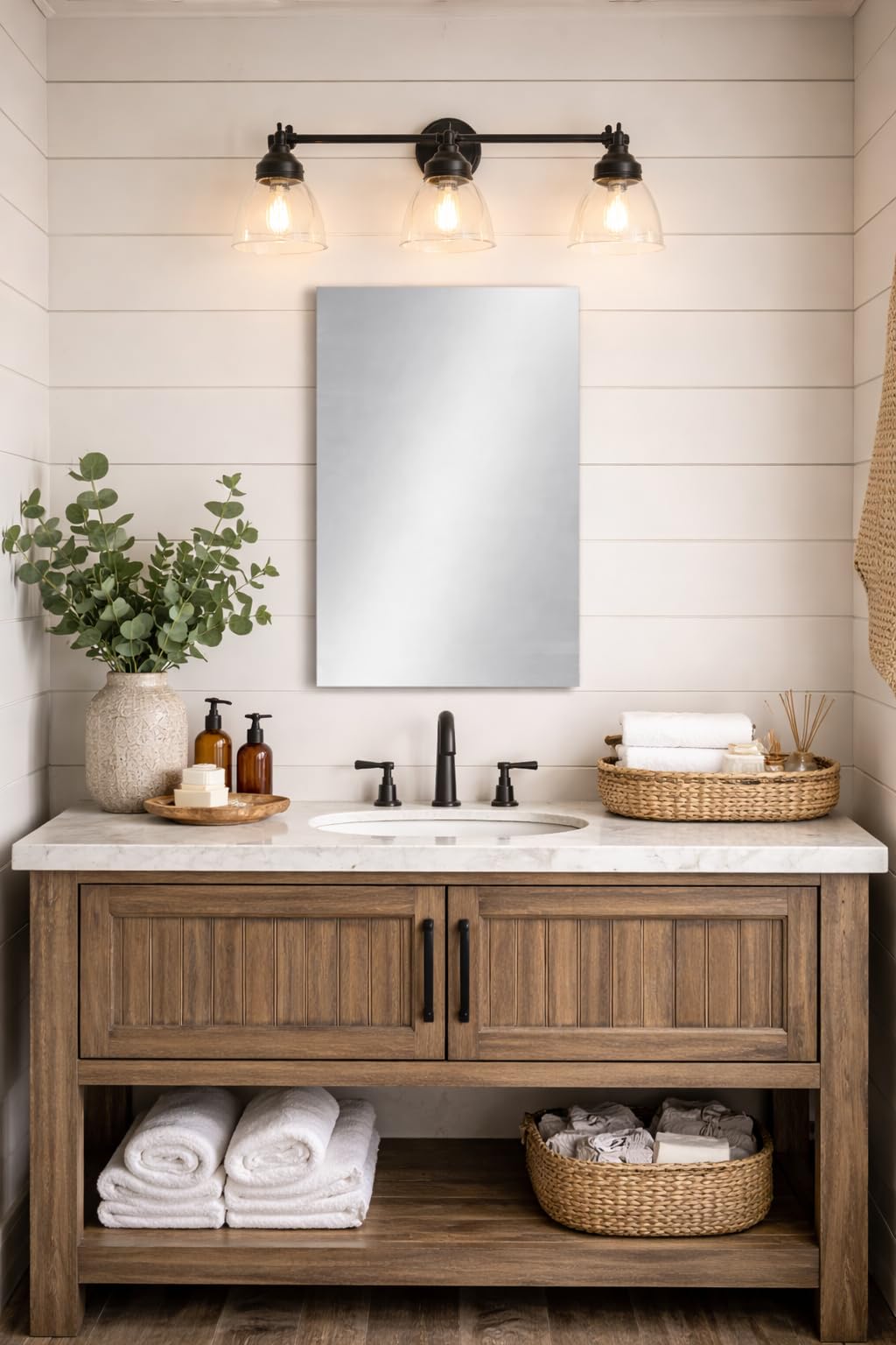 BAIKAL Espejo de Baño Rectangular 40x60cm Con y Sin LED