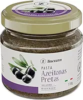 Zaccaron Pasta de Azeitonas Pretas 110g | Cremosa e Aromática | Ideal para Pães, Pizzas, Massas e Peixes