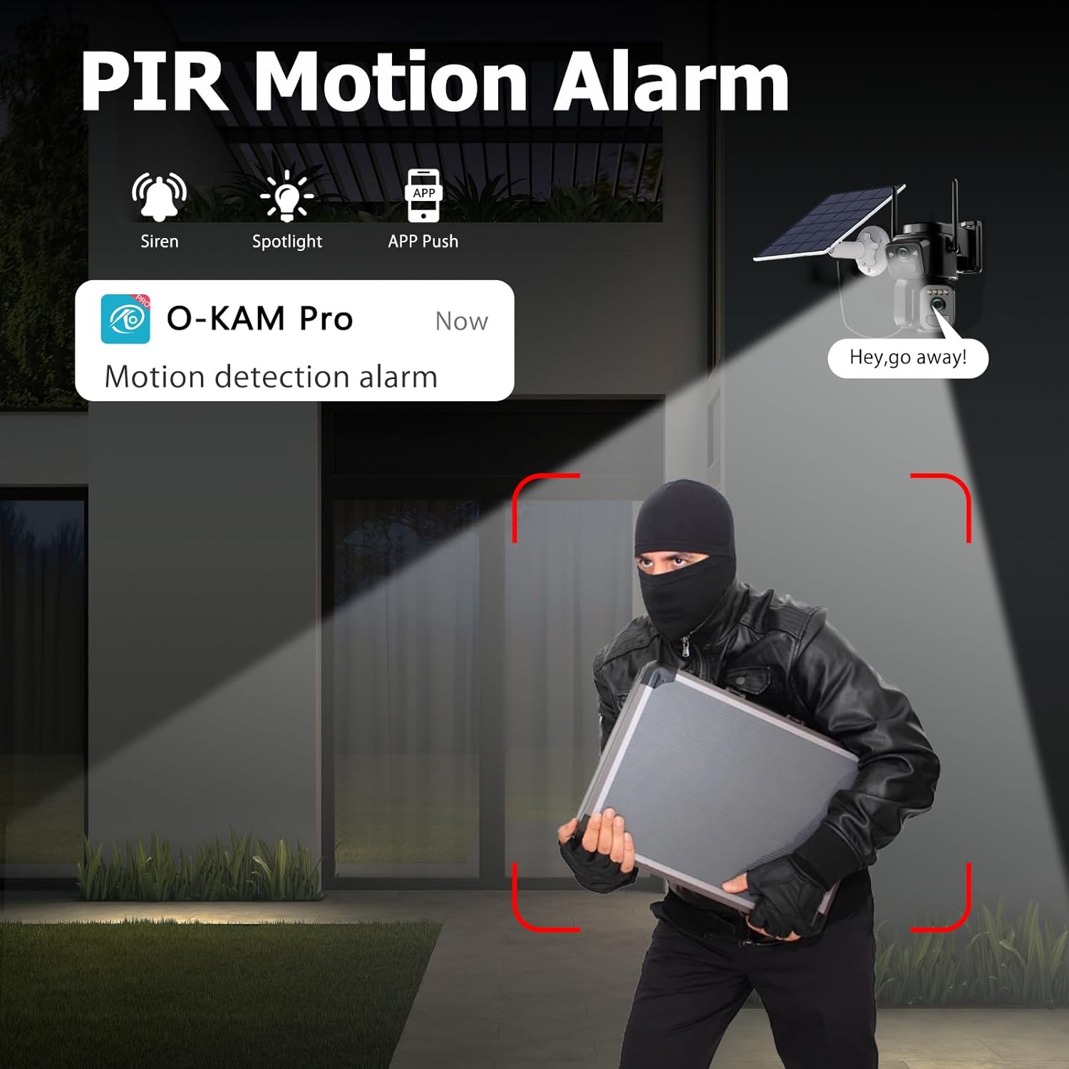 Uniter Dual Lens Solar Security Cameras Wireless Outdoor,5G/2.4G WiFi, 360° View Pan/Tilt Home Security Camera with 6MP Color Night Vision/PIR Motion Detection/Spotlight Siren/2-Way Audio(2Pack)