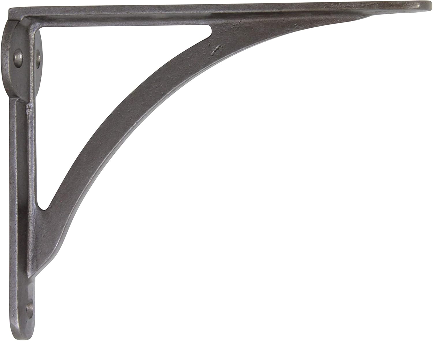 RCH Hardware BK-IR8207-177 Iron Sleek Shelf Bracket, 7 Inch, Grey