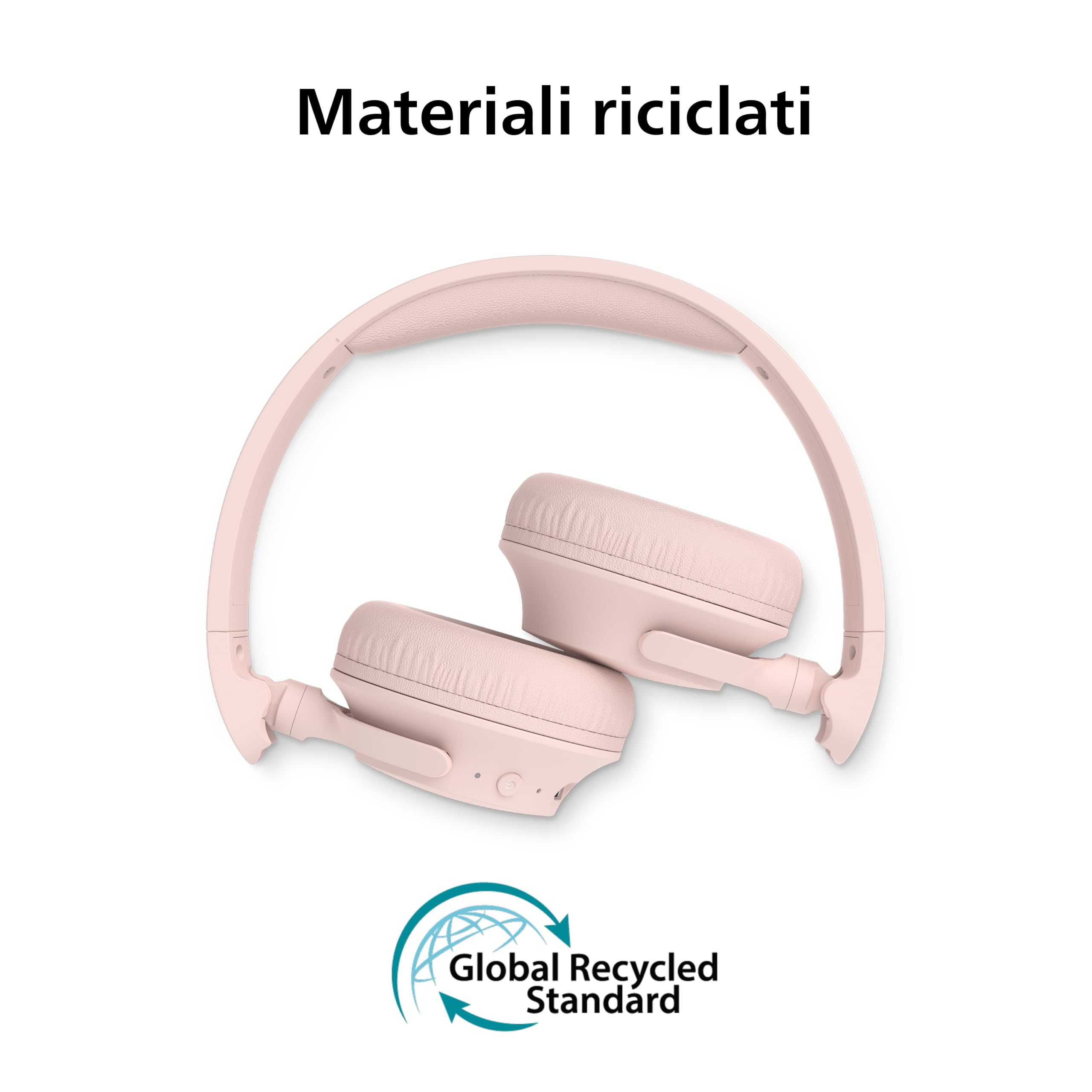 Philips TAH4000PK Cuffie wireless on-ear, 70h riproduzione, Bassi dinamici, Driver 32mm, Bluetooth6.0 Multipoint, Accoppiamento rapido, Cuscinetti/batteria sostituibili, Ripiegabili e leggere - Rosa