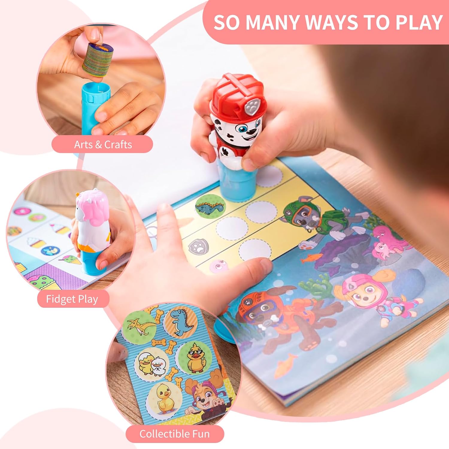 Sticker Refills Compatible with Melissa and Doug, Sticker Wow Stamp Refill, Arts and Crafts Refill Stickers, 2-Pack (Favorite Things, Pets Pack 1) - 200 Stickers Each(400 Total) for Any Stamper