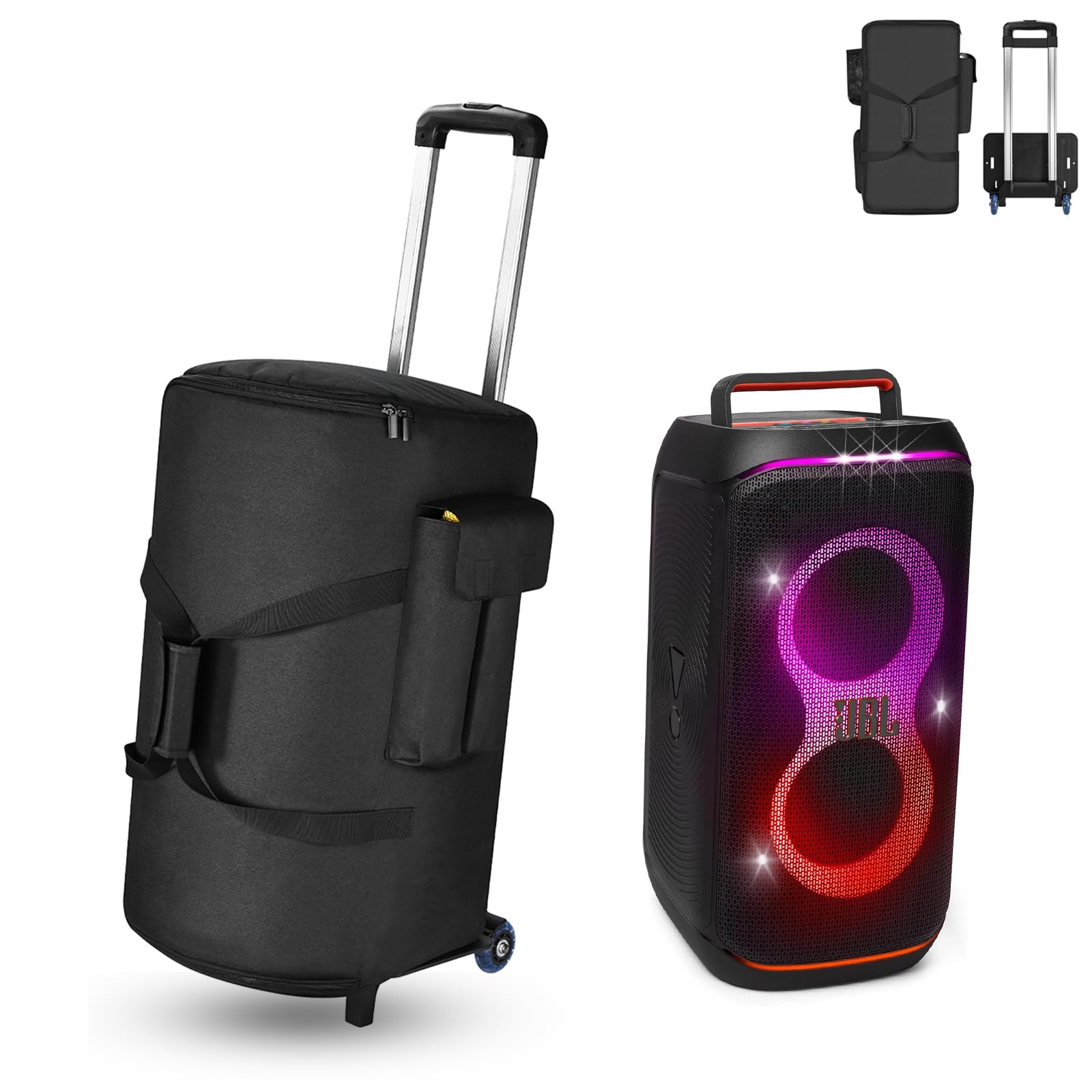 LiLiTok Custodia Da Viaggio Per JBL PartyBox Stage 320 – Copertura Antipolvere In Nylon Con Tasche, 33x27.5x66 Cm