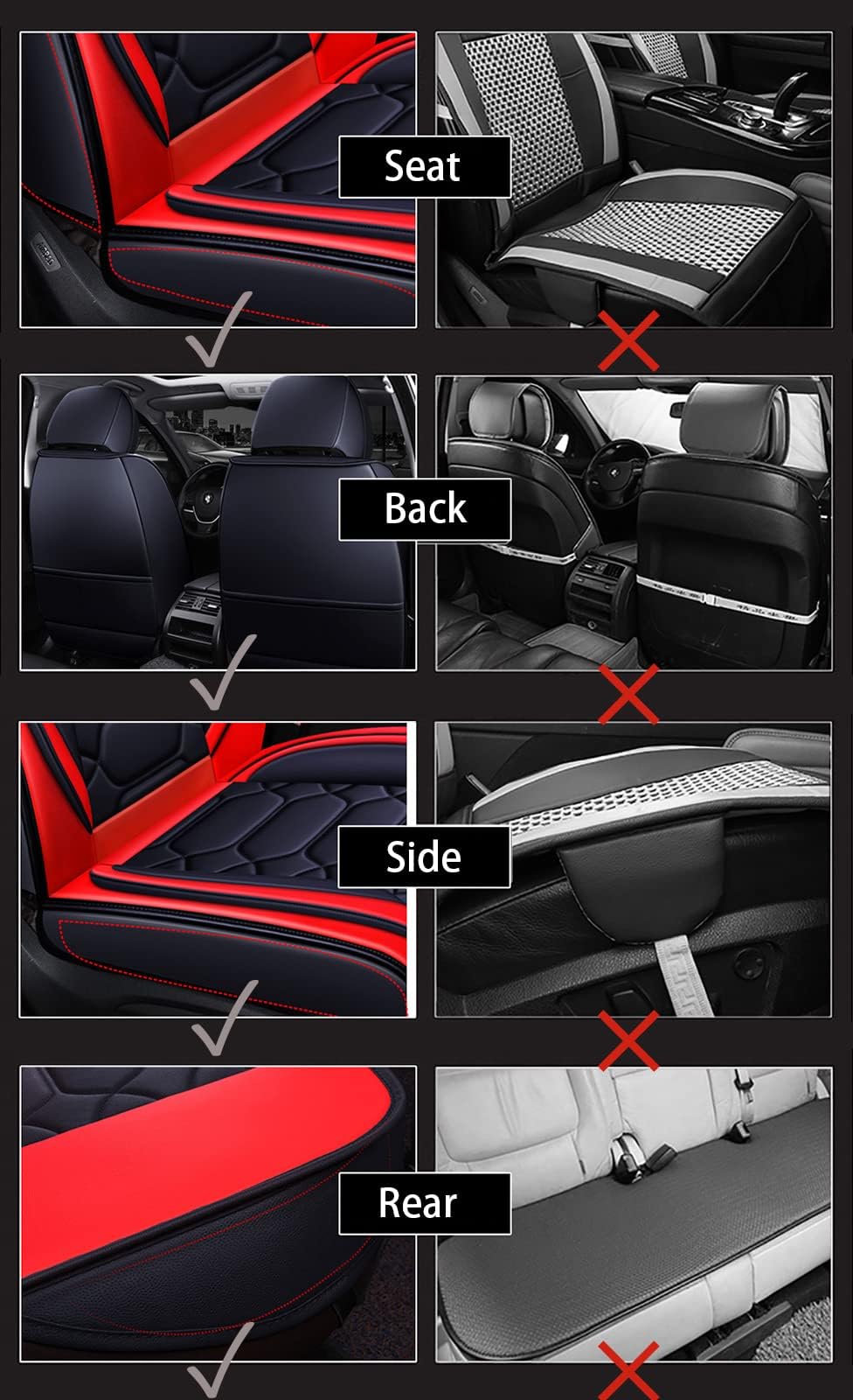 JOSKAACar Seat Covers Universal Fit for Land Rover Range Rover Sport Discovery 2 3 4 5 Freelander 2 3 Discovery Sport Seat Cover Sets