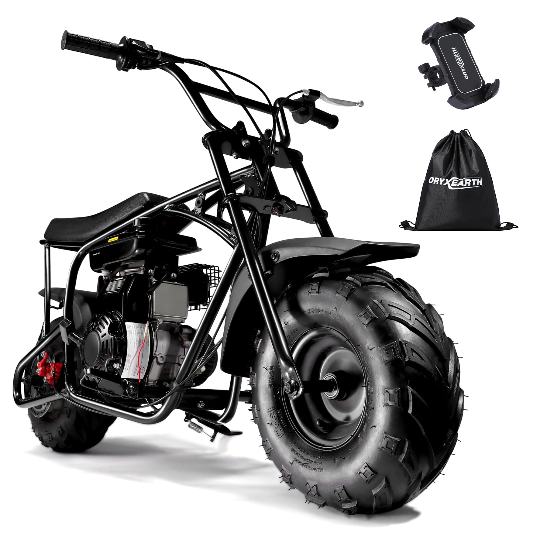 Oryxearth 105cc 4-Stroke Dirt Off Road Trail, 28mph, Gas Powered Mini Bike with Automatic Transmission and Pull Start for Adult and Teens, Weight Support 185 LBS
