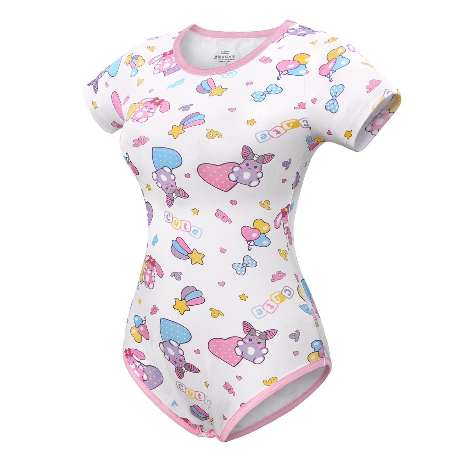 LittleForBig Bawełniany śpioszki Onesie Piżama Bodysuit- Baby Usagi & Bella Bodysuit