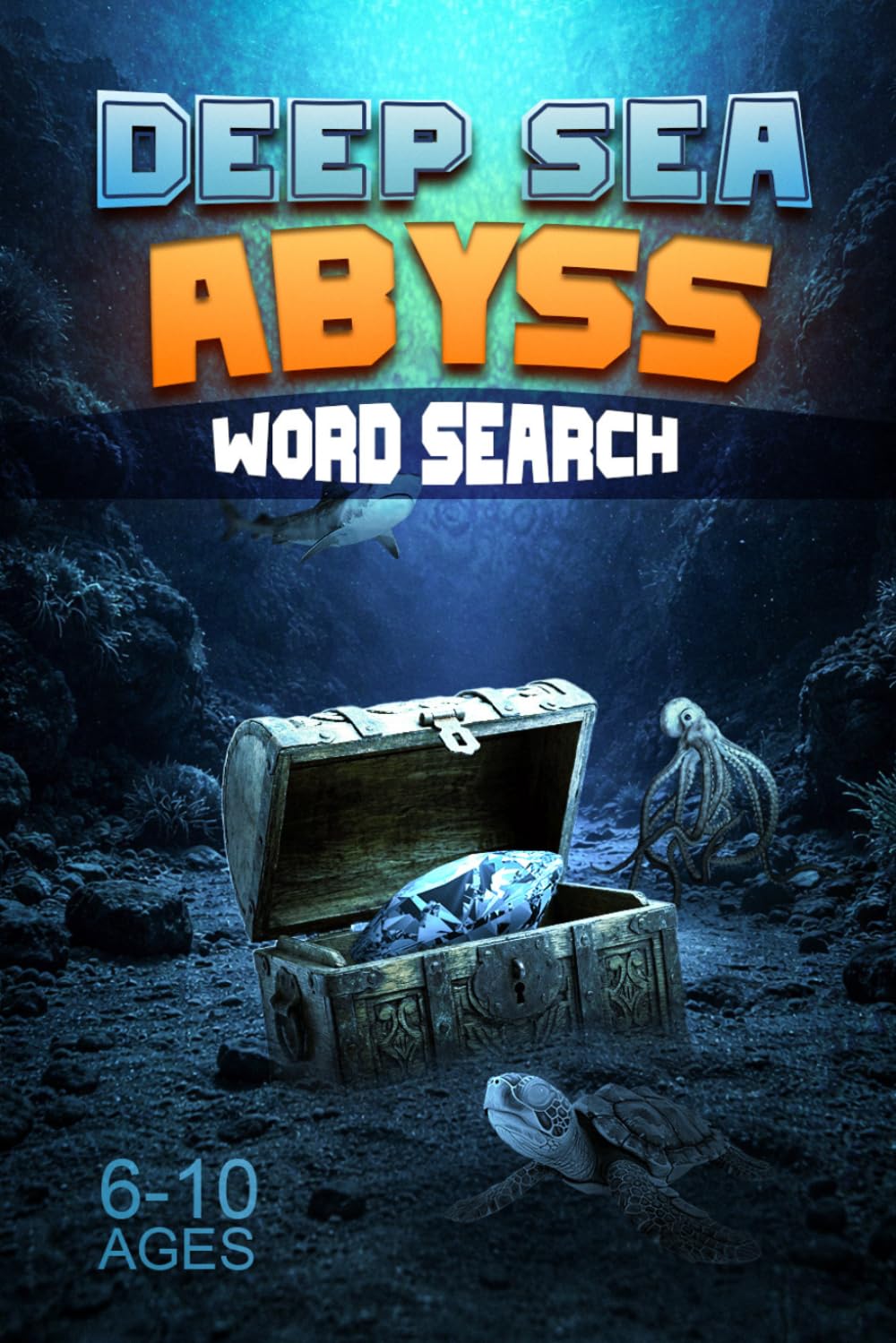 Deep Sea Abyss Word Search for Kids Ages 6-10: 40+ Bioluminescent Puzzles, Mystery Creature Quests, and Fun Ocean Facts. An Epic Underwater Adventure Activity Book for Young Explorers.