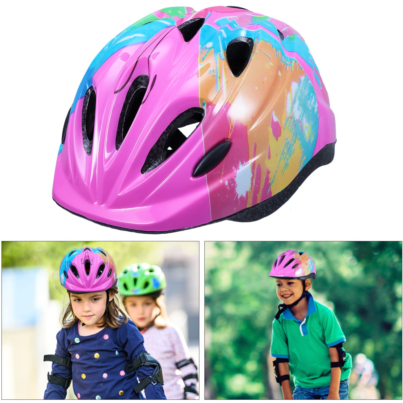 Kisangel 2pièces Casque De Vélo pour Garçon Fille Ajustable Casque De Et Léger pour Garçons Et Filles pour Cyclisme Activités De Plein Air
