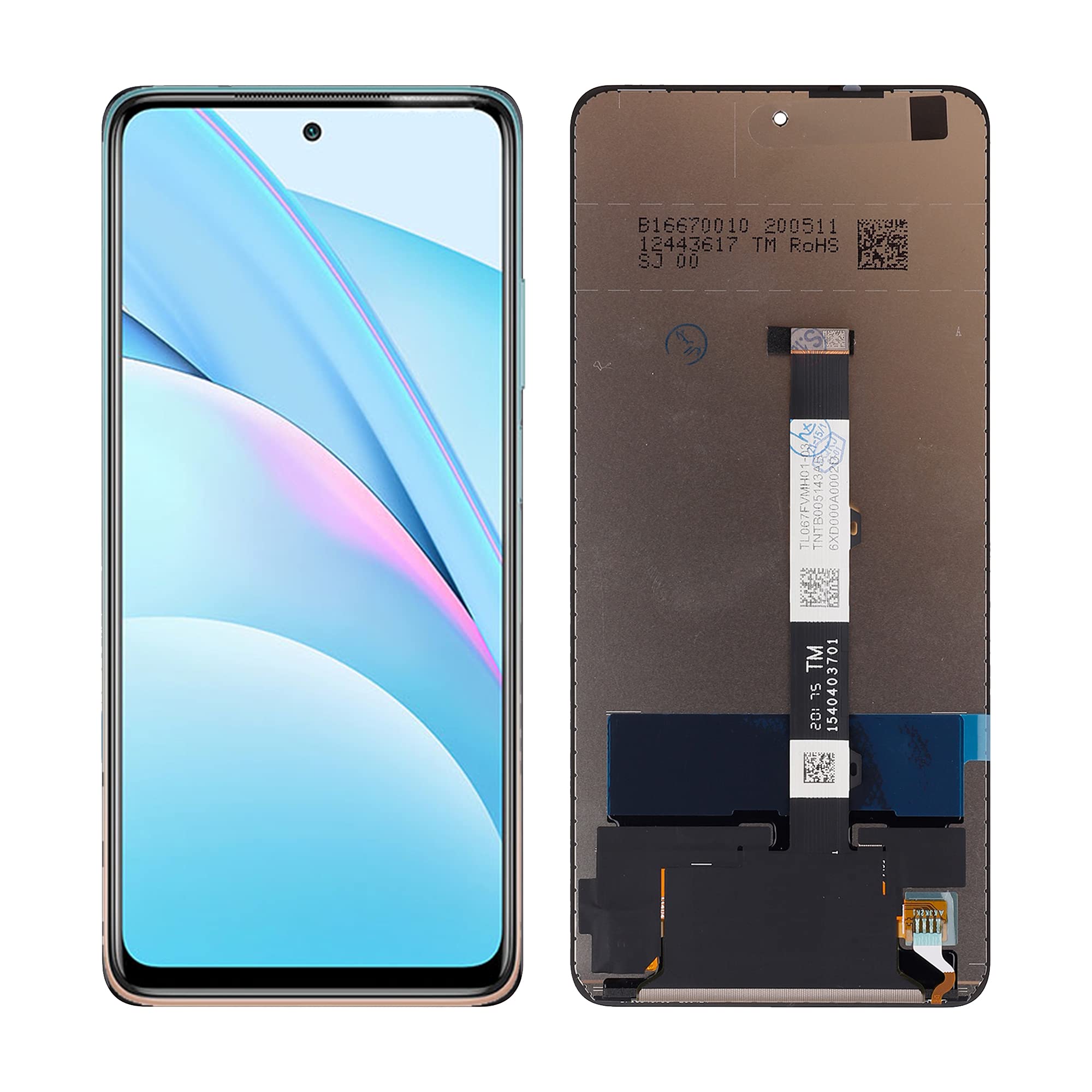 SwarKing LCD Display Replacement Compatible with Mi 10T Lite/Poco X3 /X3 NFC（Black Without Frame Tou