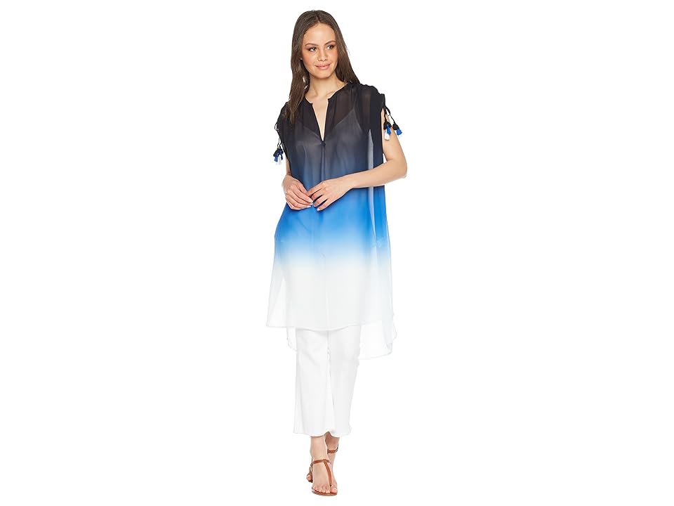 

Young Fabulous & Broke Hunny Tunic (Ocean Ombre) Women's Blouse, Blue
