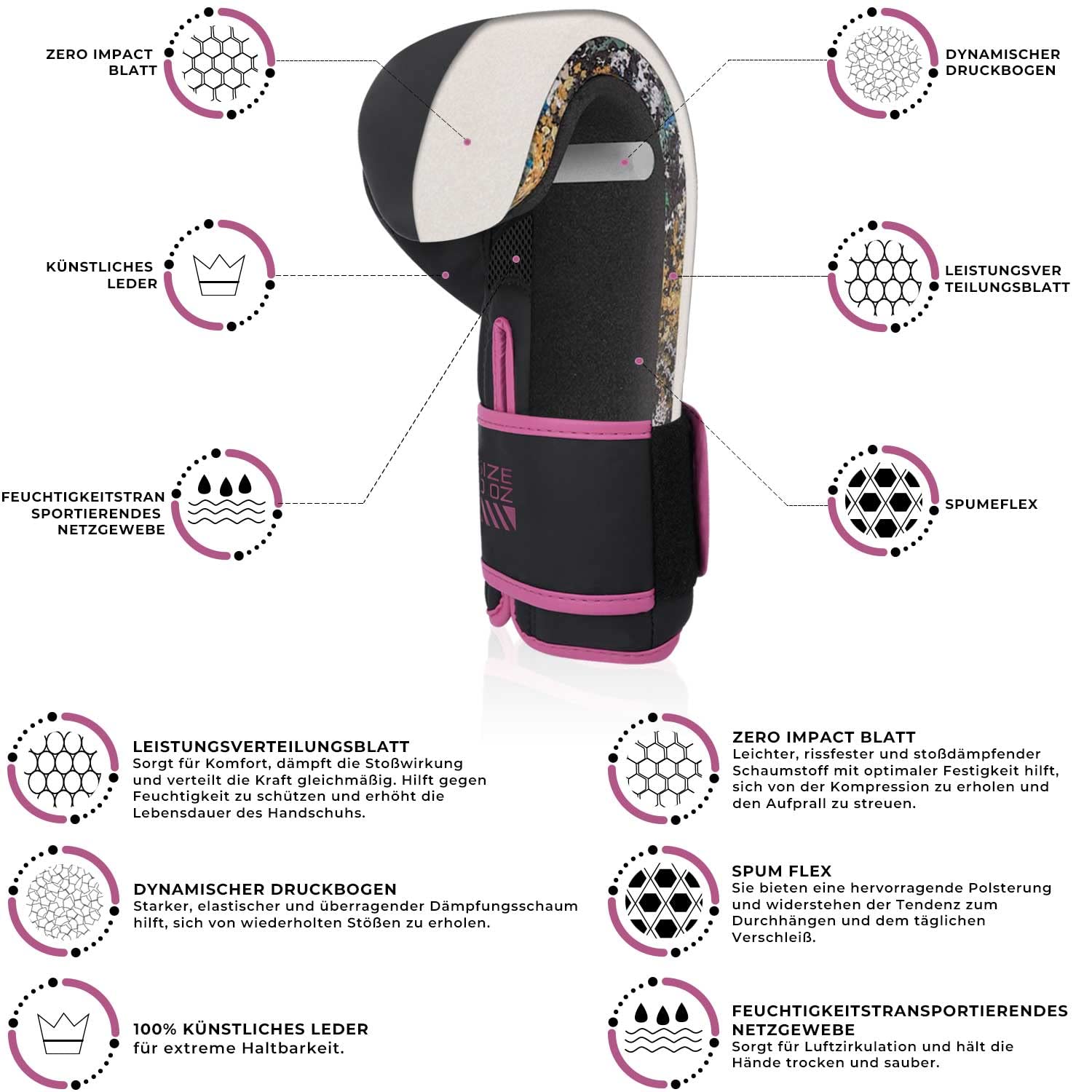 AQF Boxhandschuhe, Boxsack Handschuhe Herren Frauen, MMA Handschuhe Sandsäcke, Boxhandschuhe Kinder Für Kickboxen, Muay Thai, Kampfsport Boxing Gloves 4 6 8 10 12 14 16 Oz