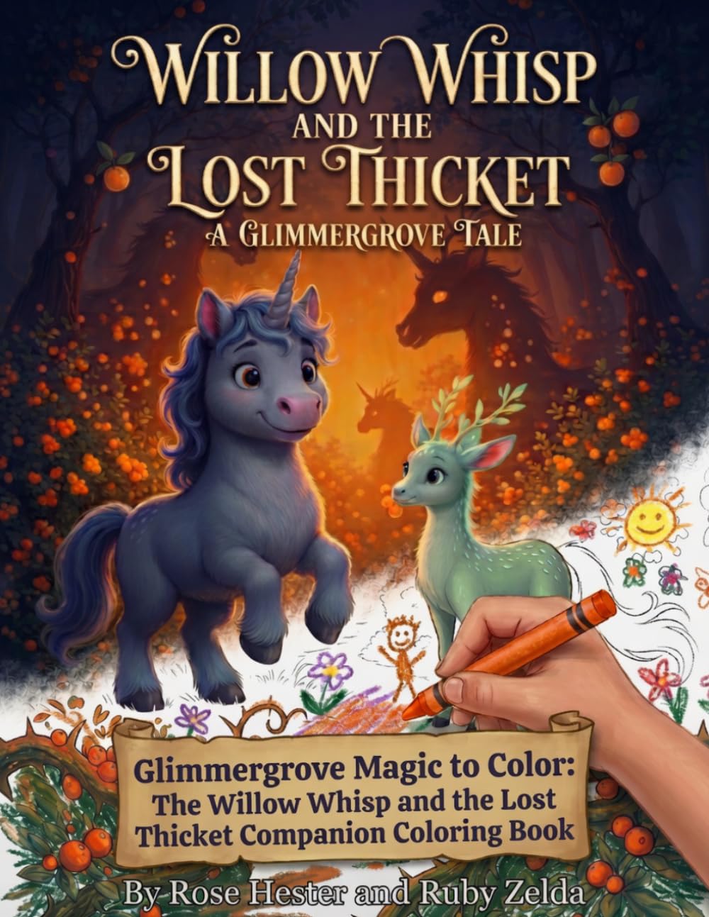 Glimmergrove Magic to Color: The Willow Whisp and the Lost Thicket Companion Coloring Book (Glimmergrove Tales)