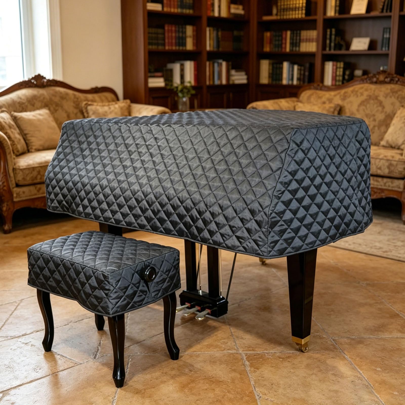 Copertura Decorativa per Pianoforte,Copertina Completa per Pianoforte,Copertura Protettiva per Pianoforte a Coda,Copertura per Pianoforte Verticale,per Pianoforte Verticale