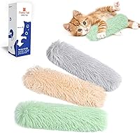 Potaroma Catnip Kicker Toys 3 Pack - Soft Plush Pillows with Crinkle Sound & Organic Catnip, Interactive Kitten Kick Toys for Exercise & Fun