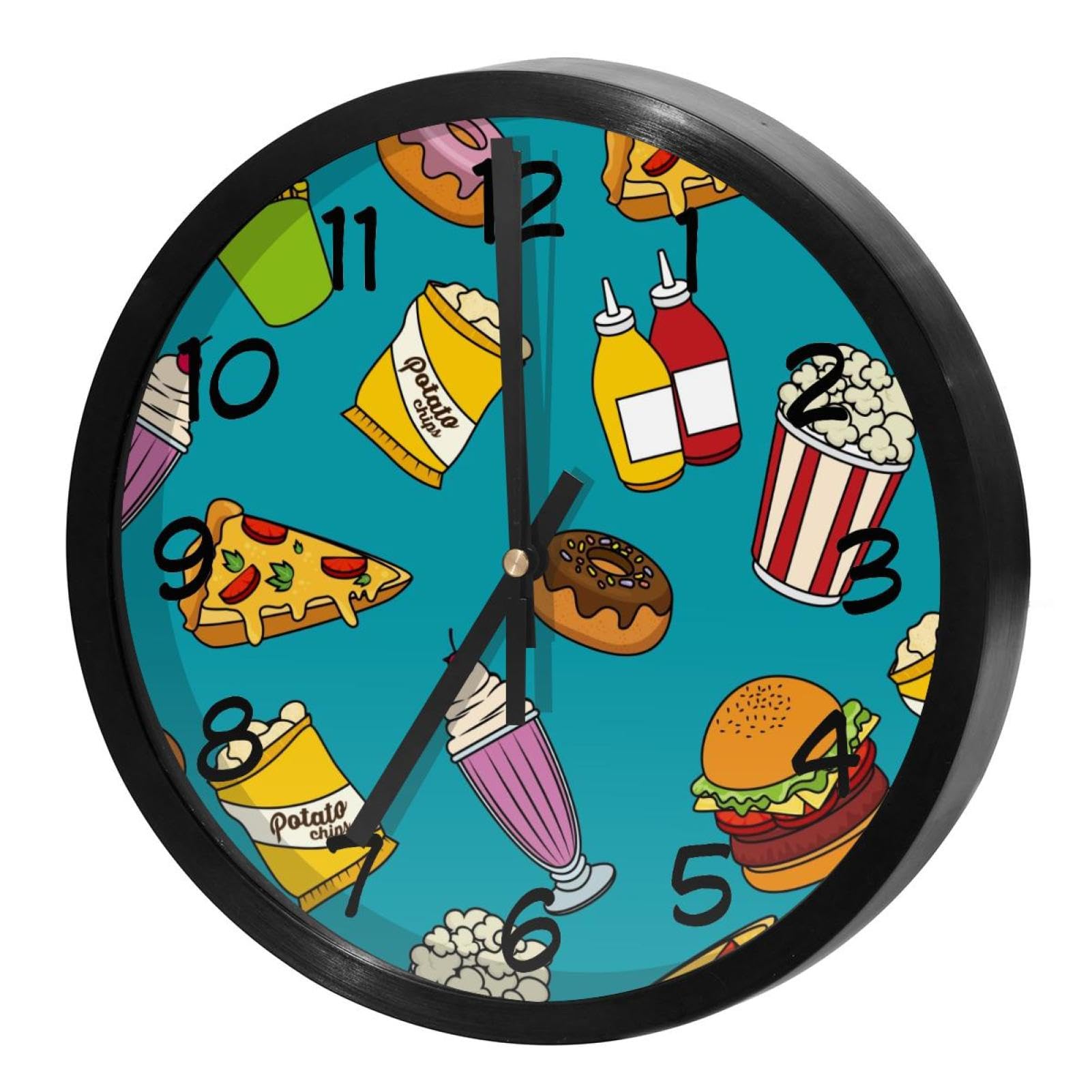 Horloge murale sans tic-tac à quartz silencieuse ronde pour calmer l'espace