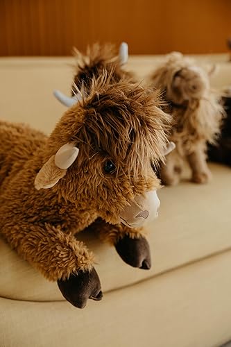 Miniatura 3 de The Petting Zoo Floppy - Peluche de vaca de las tierras altas, regalos para niños, animales salvajes de la vida silvestre Onez, juguete de peluche