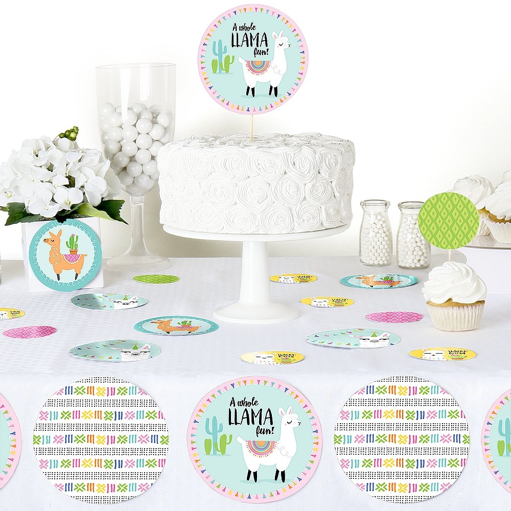 1st Birthday Llama Party Decorations – Set Of 20 Number One Shaped Cut-Outs For DIY Llama Theme Party - View #4