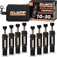 Vista 8 de ALL-TOP Kit de Válvula Deflactora de Neumáticos con Parada Automática Ajustable (10-30 PSI) 4 Piezas Herramienta Atornillable para Desinflar