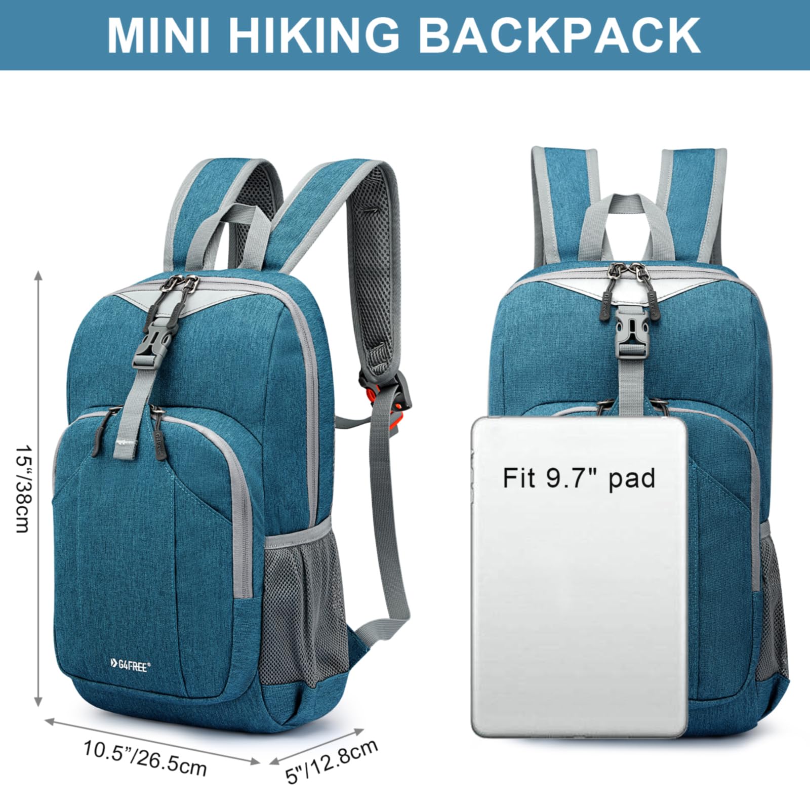 G4Free 10L kleinen Rucksack Wandern Rucksack Mini Daypacks Mehrzweck-Reisen Wandern Radfahren Wandern für Männer Frauen