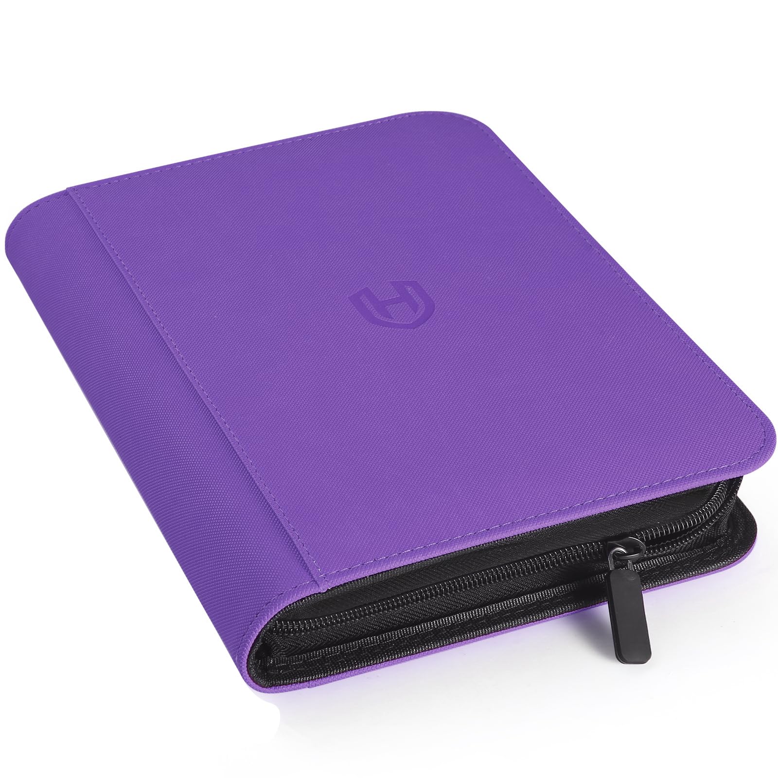 Card Binder 4 Pocket with Zipper, 288 Pockets Trading Card Holder Book, Premium PU Cover Zip Folder Binder, Side Loading Carrying Case Binder Album for TCG, MTG, Sports Cards, Game Cards