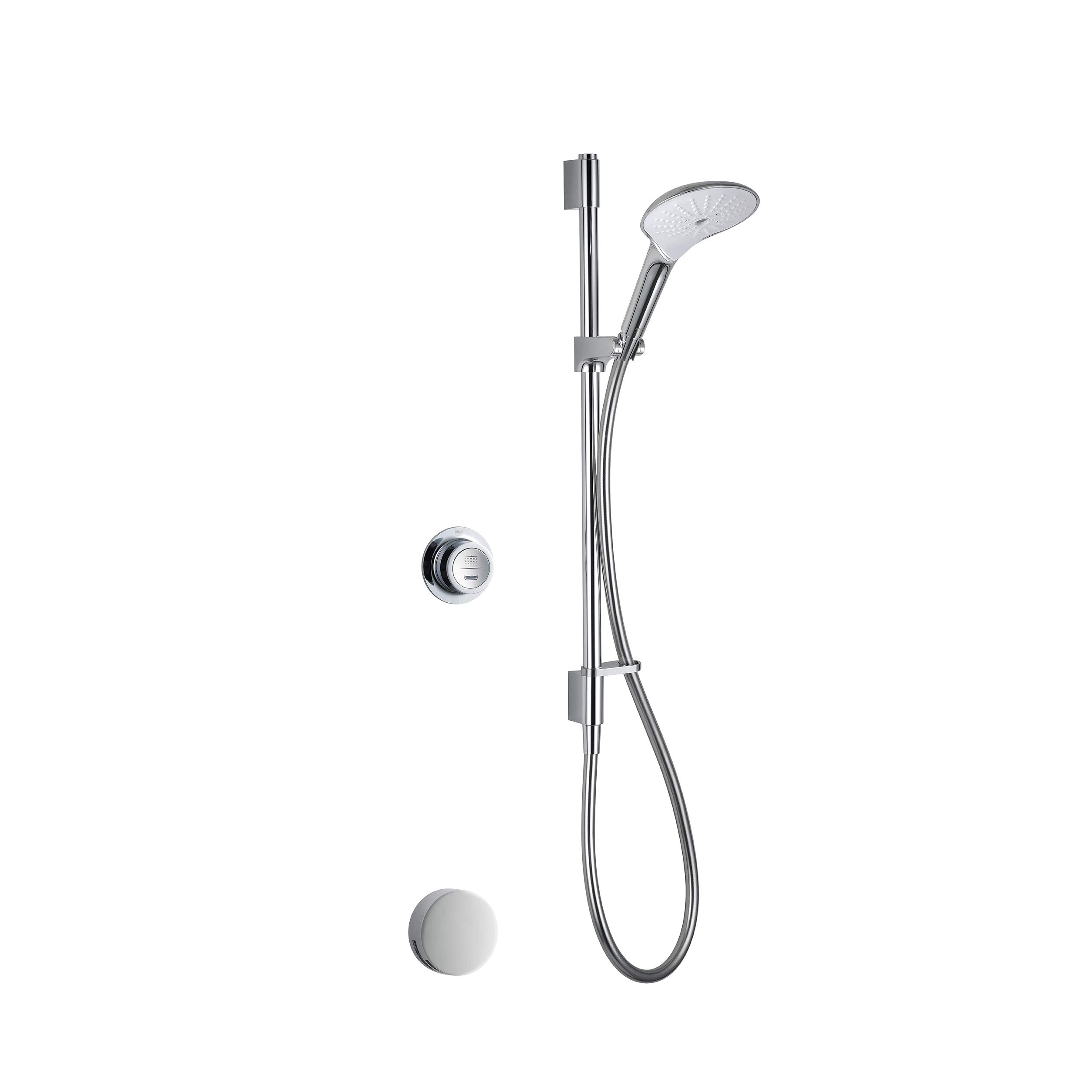 MiraMode Digital Mixer Bath Fill, Shower - Rear Fed, Pumped for Gravity - White/Chrome 1.1874.012