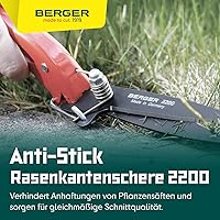 Vista 4 de BERGER Cizalla de hierba 2200 con cuchillas autoafilables Esquileo de hierba de mano hecho del metal cromado